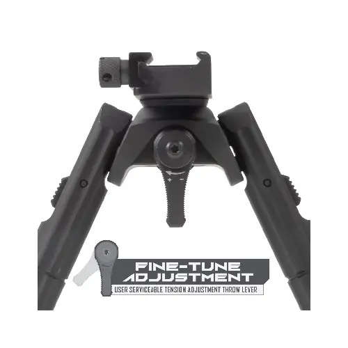 UTG RECON 360 BIPOD CENT HT:6.69"-9.12", LEG LENGTH :8.15"-12.43" - TL-BP03-B
