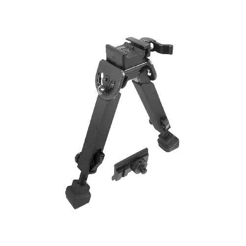 UTG RUBBER ARMORED FULL METAL QD BIPOD, HEIGHT 6.0"-8.5" - TL-BP20Q-A