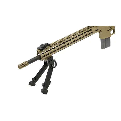 UTG RUBBER ARMORED FULL METAL QD BIPOD, HEIGHT 6.0"-8.5" - TL-BP20Q-A