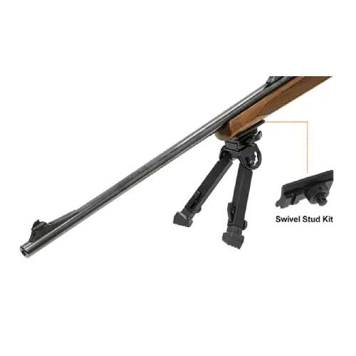 UTG RUBBER ARMORED FULL METAL QD BIPOD, HEIGHT 6.0"-8.5" - TL-BP20Q-A