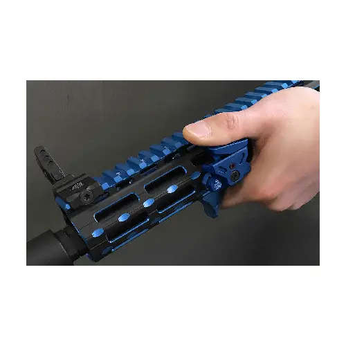UTG SPORTING TYPE ULTRA SLIM ANGLED FOREGRIP, M-LOK, MATTE BLUE - MT-AFGM01B