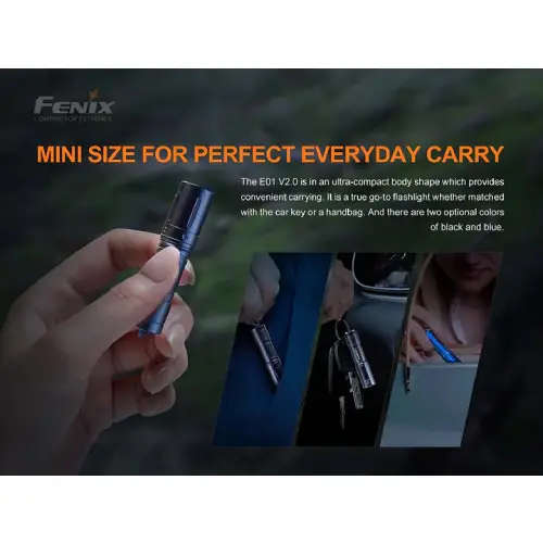 Fenix E01 V2.0 LED Flashlight Blue
