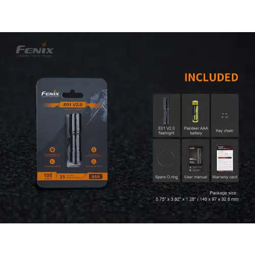 Fenix E01 V2.0 LED Flashlight Blue