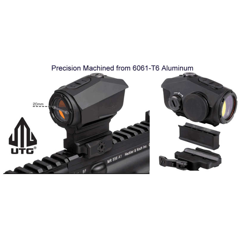 UTG Sporting Type ACCU-SYNC 2521R Dot Sight, Red 3.0 MOA Single Dot - OP-DS2521R