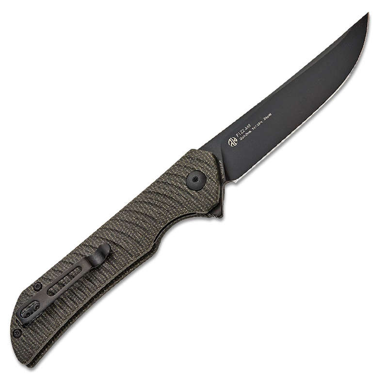 RUIKE P122-MB BLACK MICARTA HANDLES FOLDING KNIFE