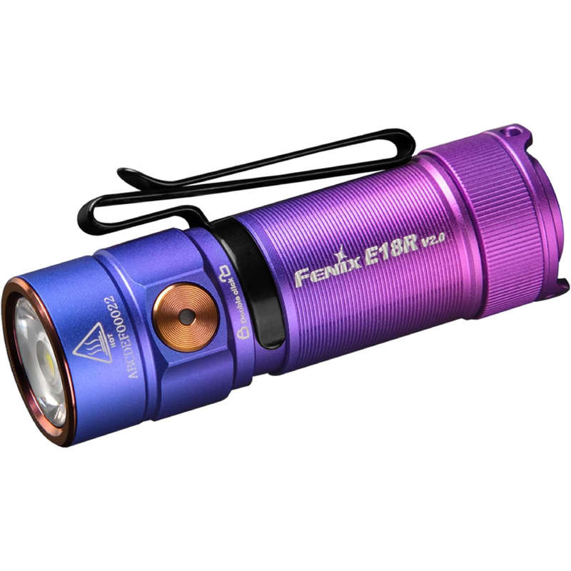 Fenix E18R V2.0 LED Flashlight (Nebula Purple) Gift Box Edition