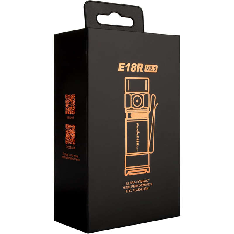 Fenix E18R V2.0 LED Flashlight (Black) Gift Edition