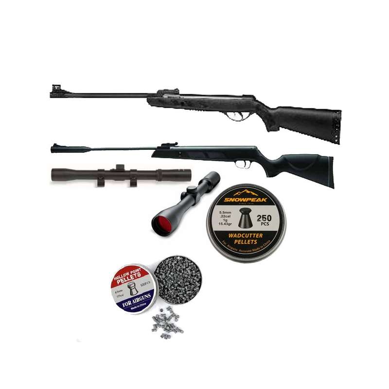 Artemis Air Rifle 5.5mm SR1000S Black Father & Son Combo