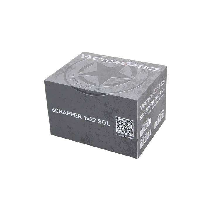 Vector Optics Scrapper Solar Power Multi Reticle Red Dot Sight 1X22 SOL - SCRD-SM45