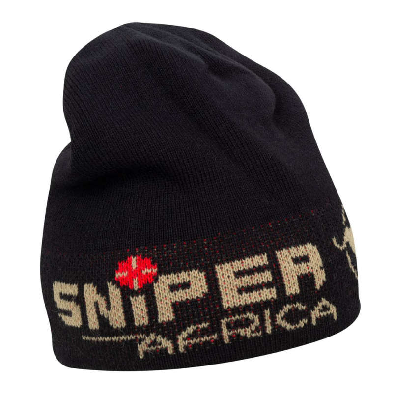 SNIPER AFRICA BLACK KNITTED BEANIE