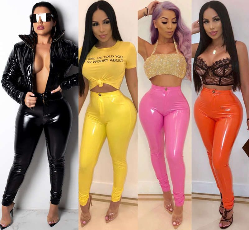 Candy PU Leather Pants