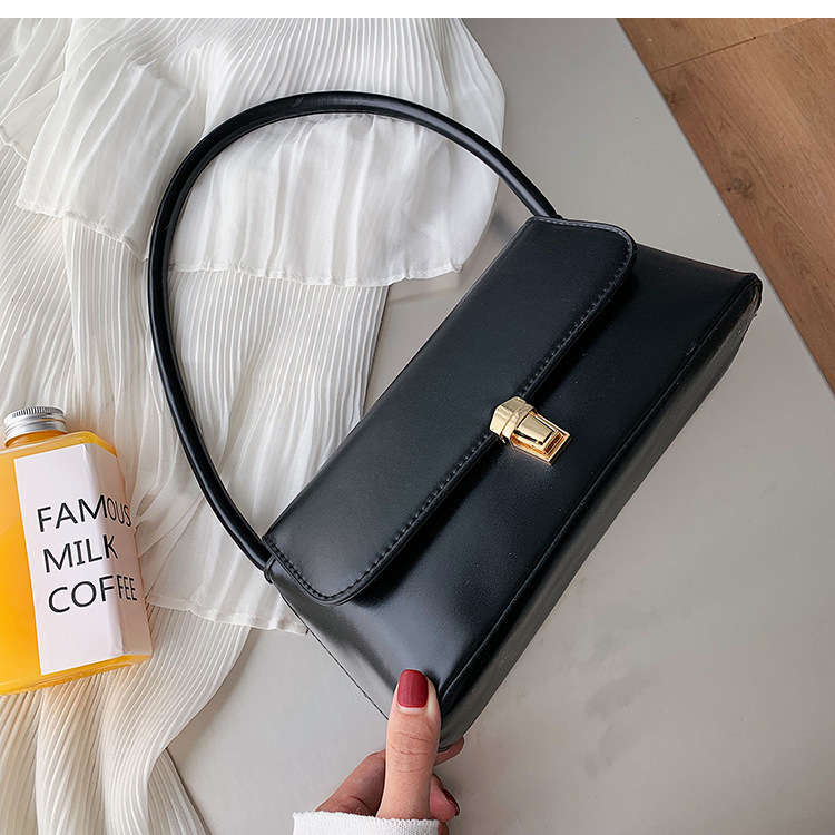 Retro baguette women's popular shoulder handbag