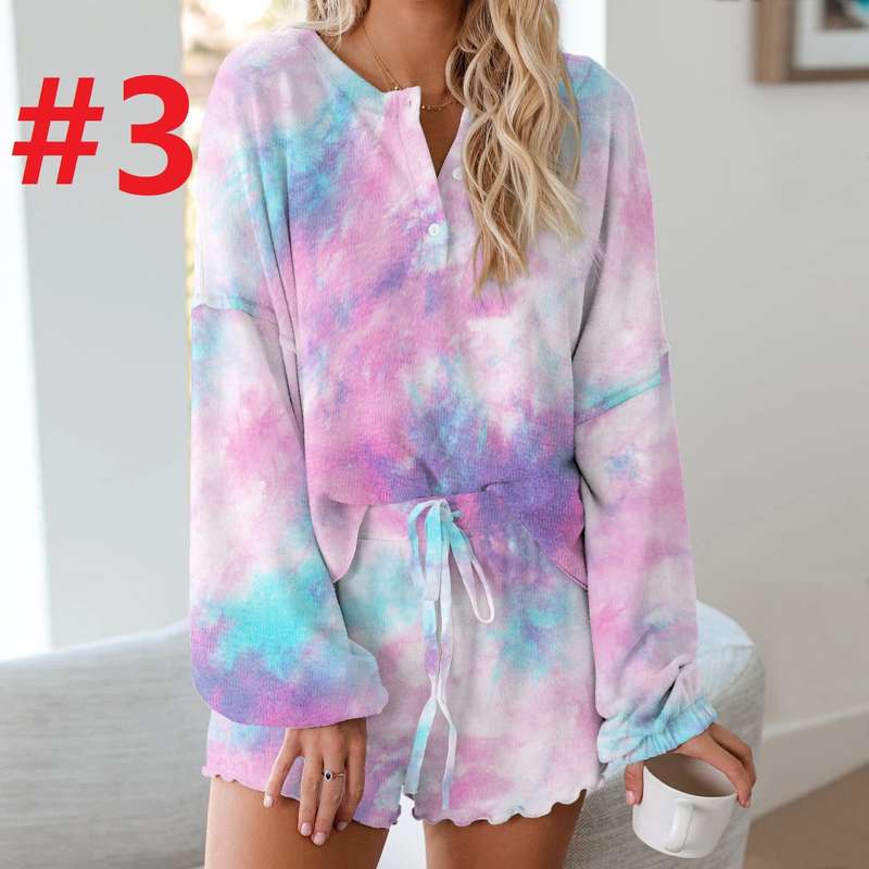 Tie-dye two piece comfortable loungewear