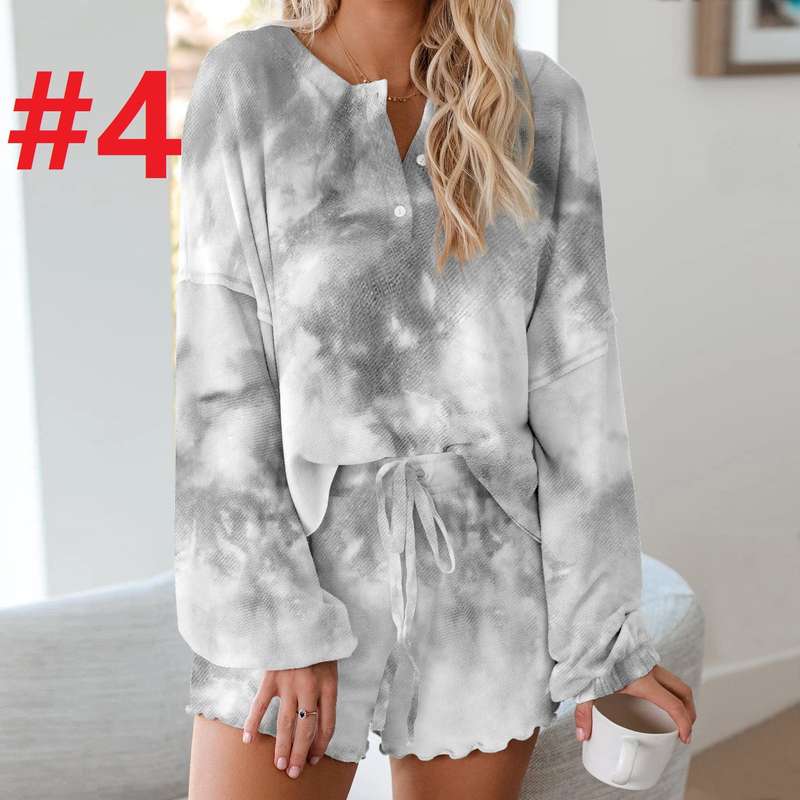 Tie-dye two piece comfortable loungewear