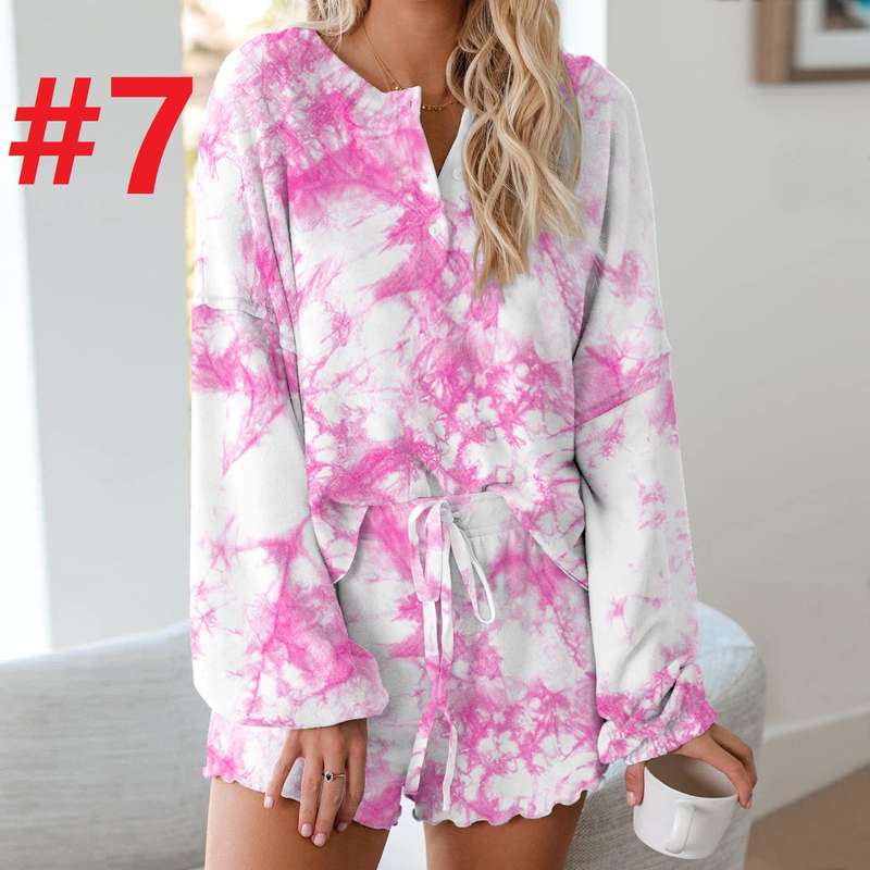 Tie-dye two piece comfortable loungewear