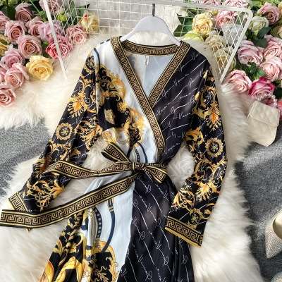 Platycodon grandiflorum retro French mori style women's dress
