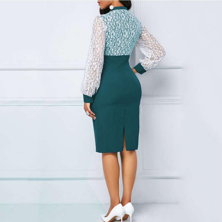Panel Back Slit Sheath Dress
