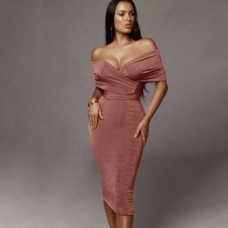 Cece classic off-the-shoulder two-piece skirt set