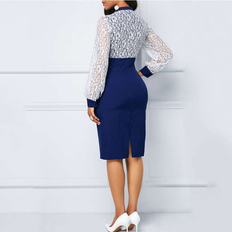 Panel Back Slit Sheath Dress