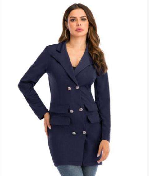 Blazer-style stretch fabric dress