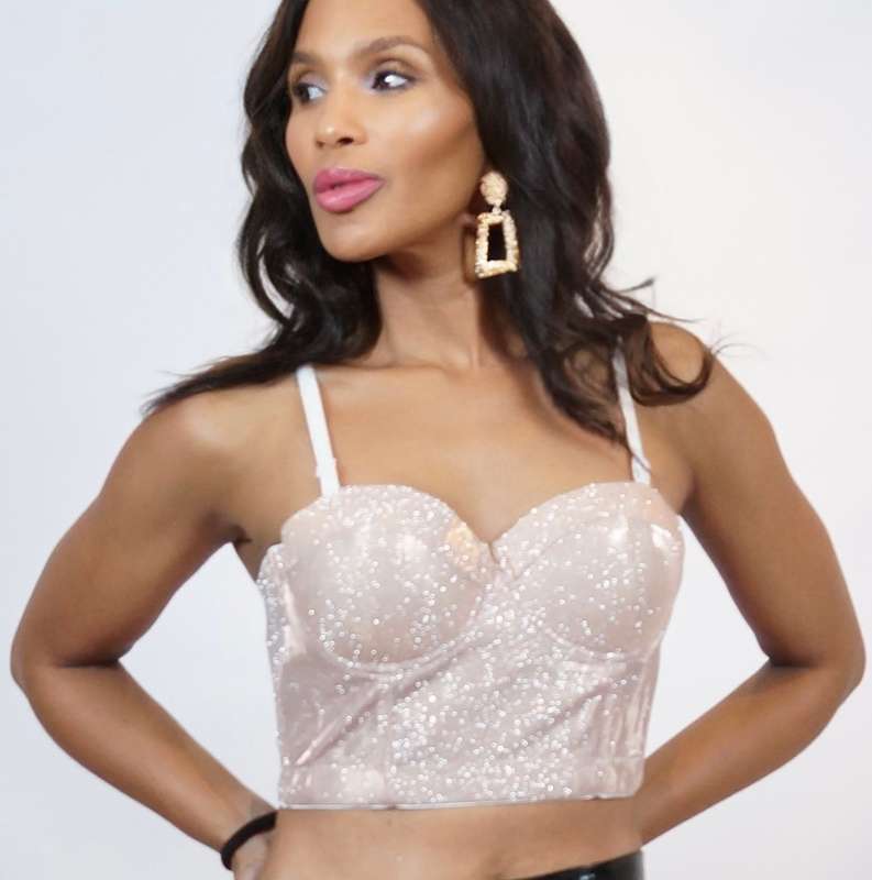 Trendy Cara shimmer bustier