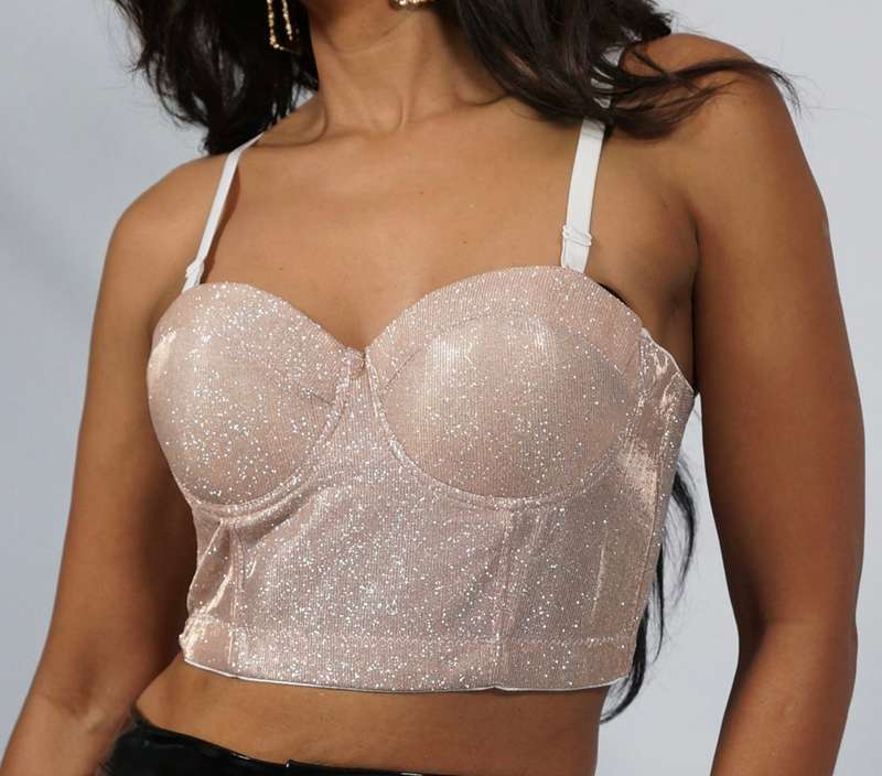 Trendy Cara shimmer bustier