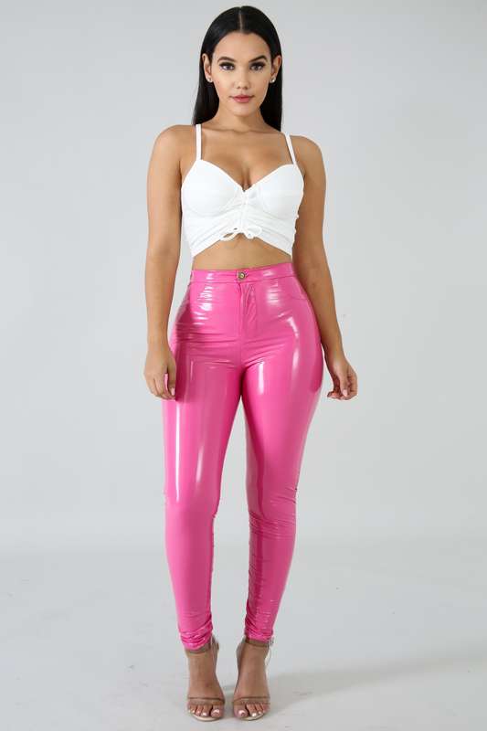 Candy PU Leather Pants