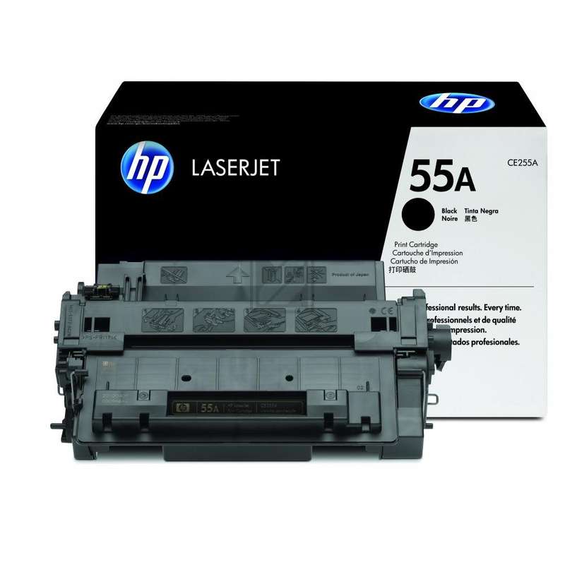 HP 55A Black Original LaserJet Toner Cartridge,6,000 pages