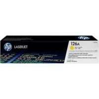 HP 126A Yellow Original LaserJet Toner Cartridge,1,000 pages