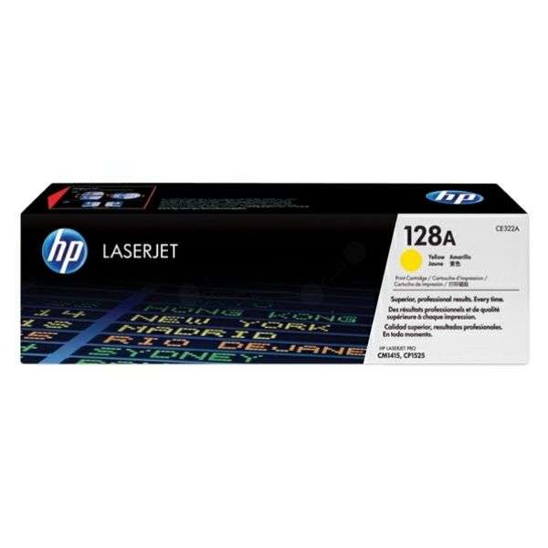 HP 128A Yellow Original LaserJet Toner Cartridge,1,300 pages