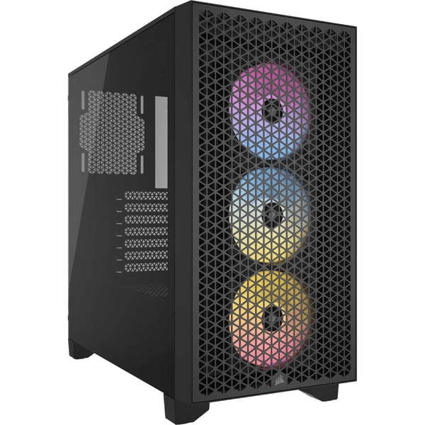 3000D RGB AIRFLOW Black Mid-Tower BPC Case; 2x 3.5'' |  2x 2.5'' Drive Bays; Up to 360mm Radiator...