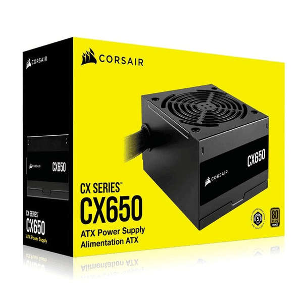 Corsair CX650  650 Watt 80 PLUS Bronze; 5yr Warranty; ATX (1); EPS (1); PCI-E (2); 4-Pin Perip...
