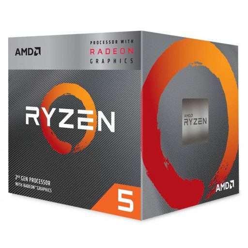 AMD RYZEN 5 3400G SKT AM4 CPU; 4 Core/8 Thread; Base Clock 3.7GHz;  Boost Clock 4.2GHz; 6 MB TDP ...