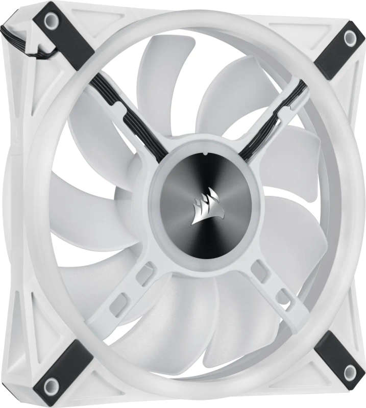 Corsair iCUE QL140 RGB 140mm PWM Dual Fan Kit with Lighting Node CORE - White