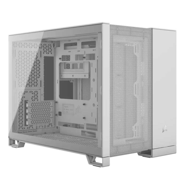 2500D AIRFLOW Micro ATX Dual Chamber PC Case; White