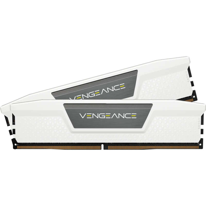 Corsair VENGEANCE® 32GB (2 x 16GB) DDR5 DRAM 5200MHz C40 Memory Kit; 40-40-40-77; 1.25V; White. .