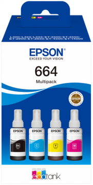 Epson T664 Ecotank Multipack ink bottle (70ml per bottle)
