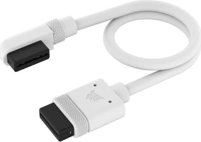 CORSAIR iCUE LINK Cable; 2x 200mm with Straight/Slim 90° connectors; White