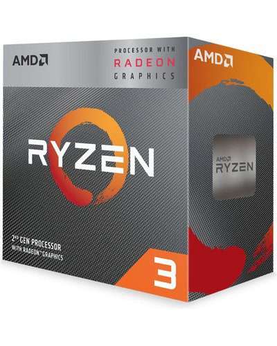 AMD Ryzen 3 3200G SKT AM4 CPU; 4 Core/4 Thread; Base Clock 3.6GHz; Max Boost Clock 4GHz; 6 MB Cac...