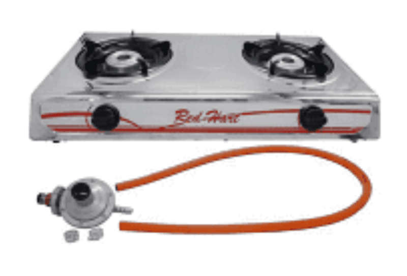 2-plate Gas Stove With Pipe & Regulator
