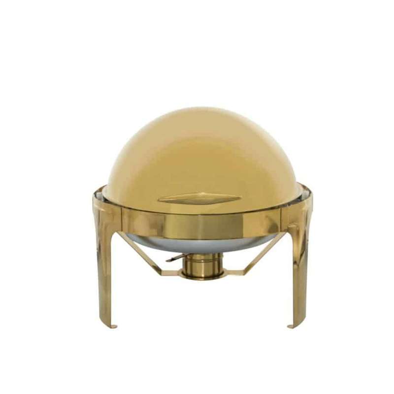 Gold Round Chafing Dish - No Window