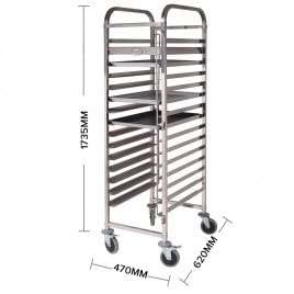 16-tier Chrome Cooling Trolley