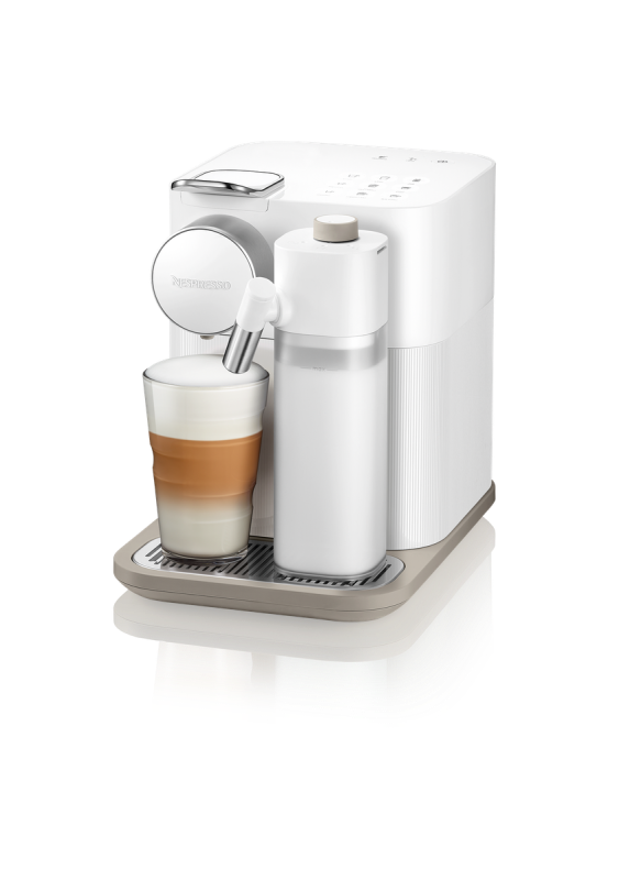 Nespresso GRAN Lattissima Coffee Machine (With 100 Fee Capsules) - WHITE