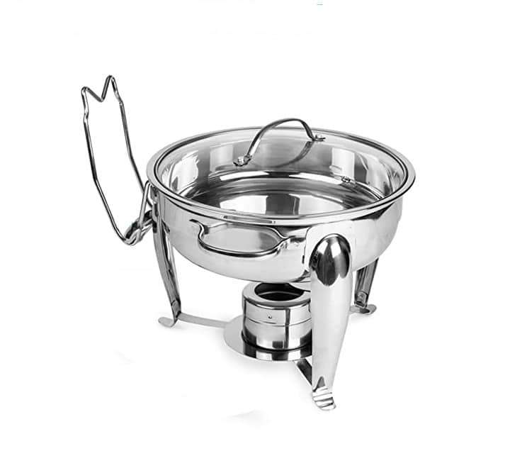 Chafing Dish Glass Lid With Thin Frame- Silver