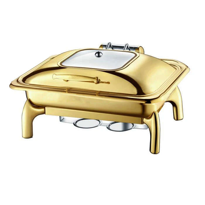 Heavy Duty Chafing Dish 6ltr - Rectangle Gold