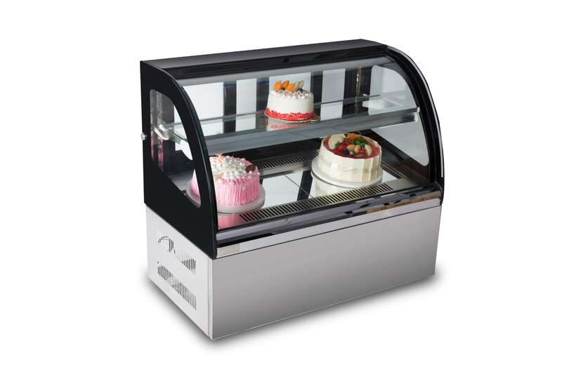Countertop Cake Display Fridge Curved 900mm