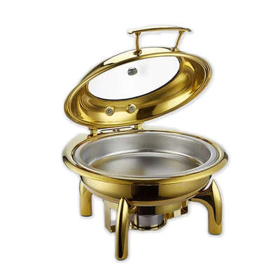 Heavy Duty Chafing Dish 6ltr - Round Gold