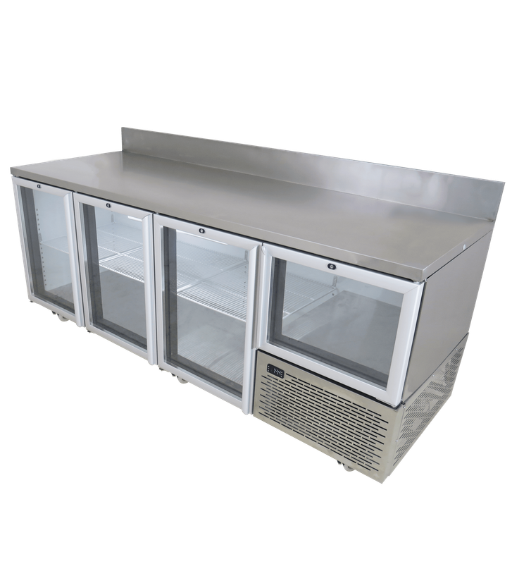 Fridgestar Underbar 3.5 Door - Glass Display - With Splashback