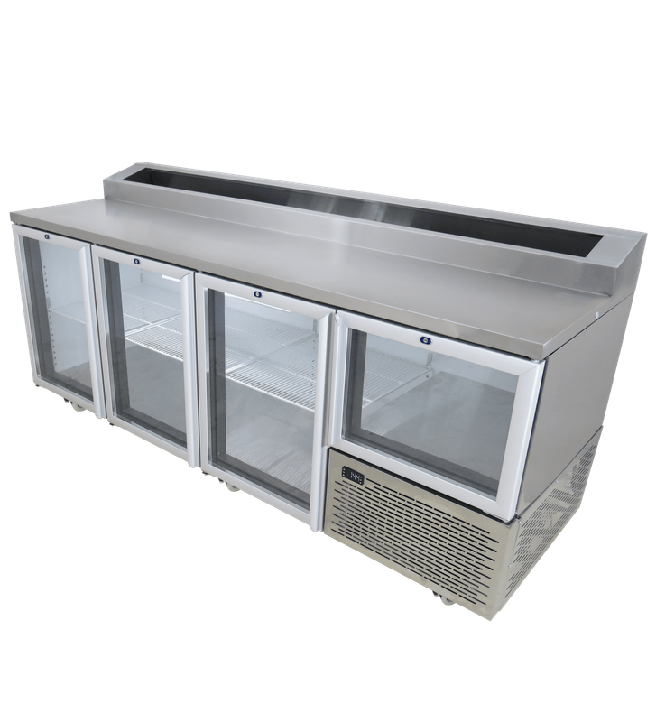 Fridgestar Underbar 3.5 Door - Glass Display - Pizza Top