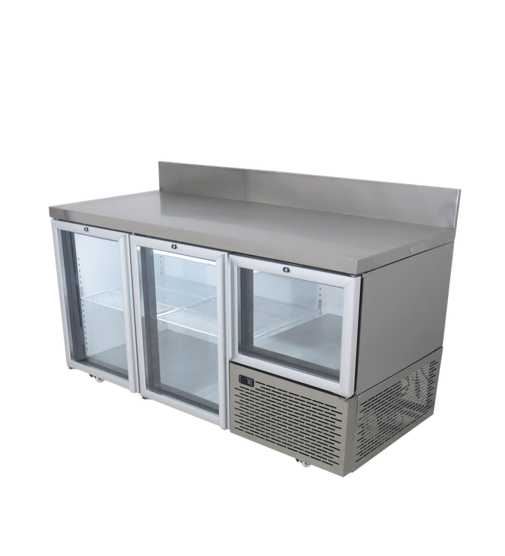 Fridgestar Underbar 2.5 Door - Glass Display - With Splashback